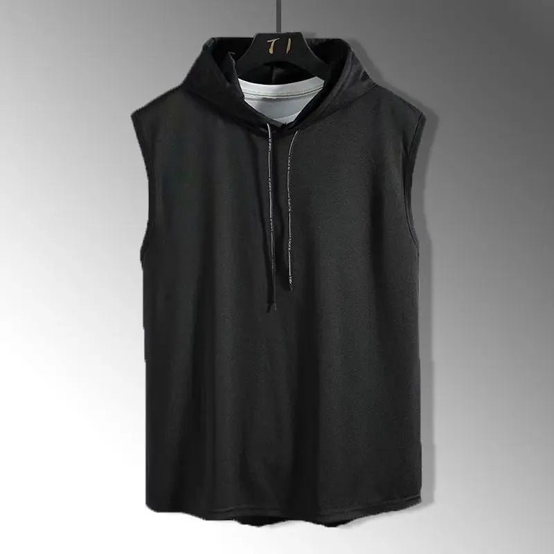 Sleeveless Hooded Tank Top