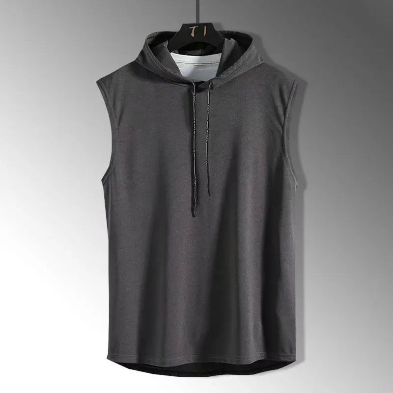 Sleeveless Hooded Tank Top