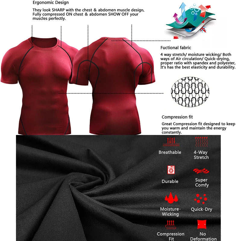 Elastic Quick Dry Compression Running Sportswear