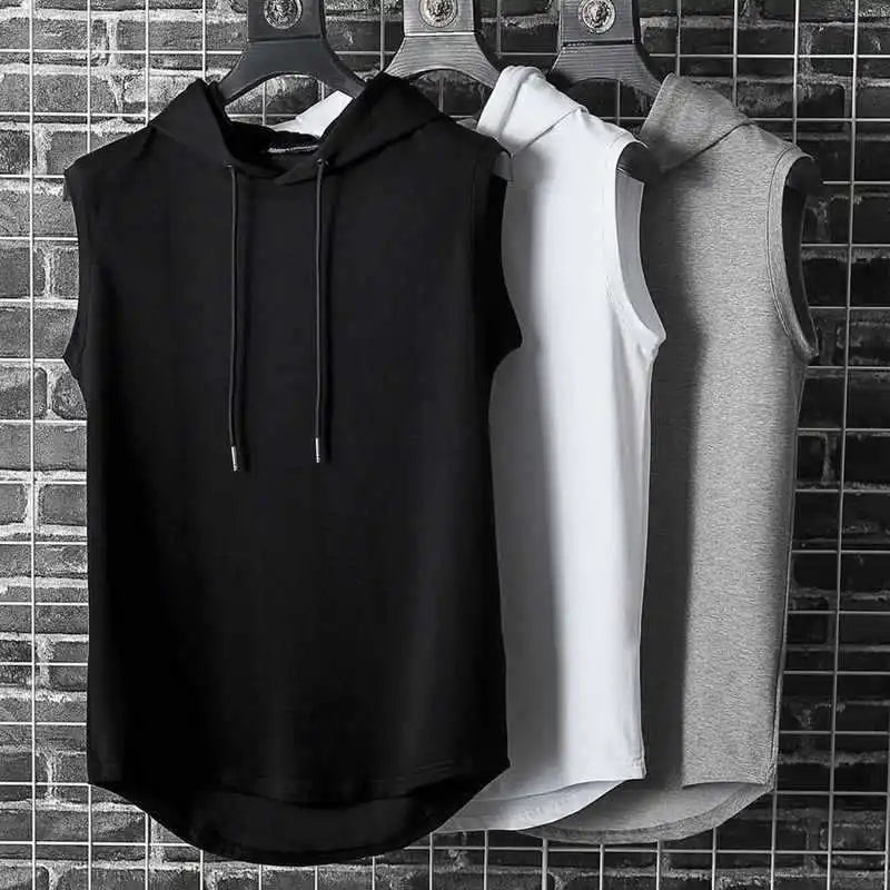 Sleeveless Hooded Tank Top