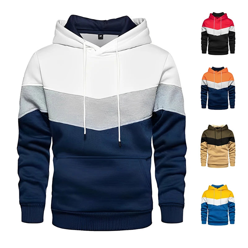 Sudadera con capucha de patchwork