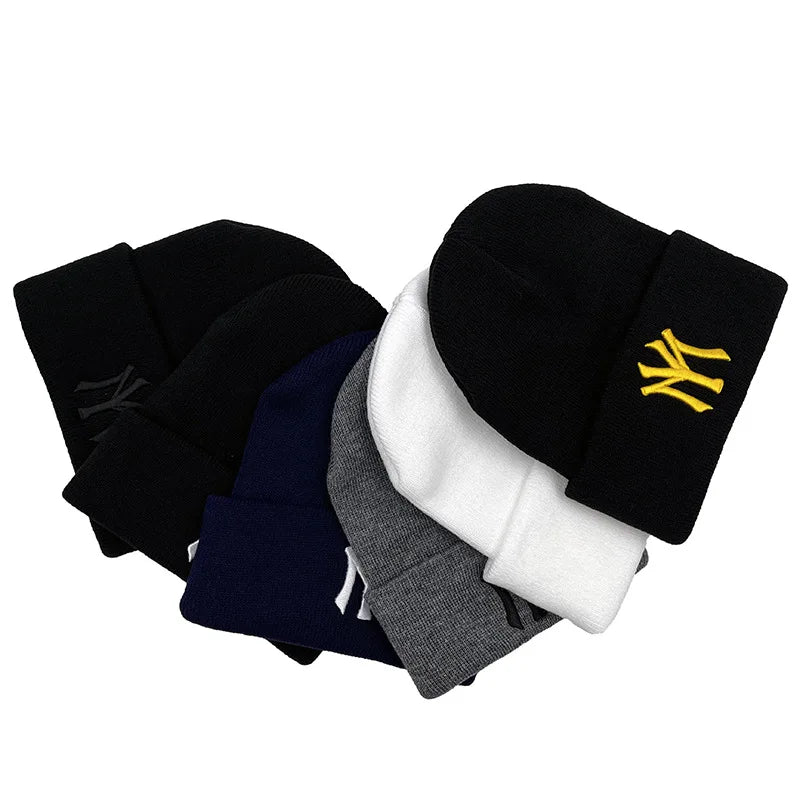 WY Letter Embroidery Beanie