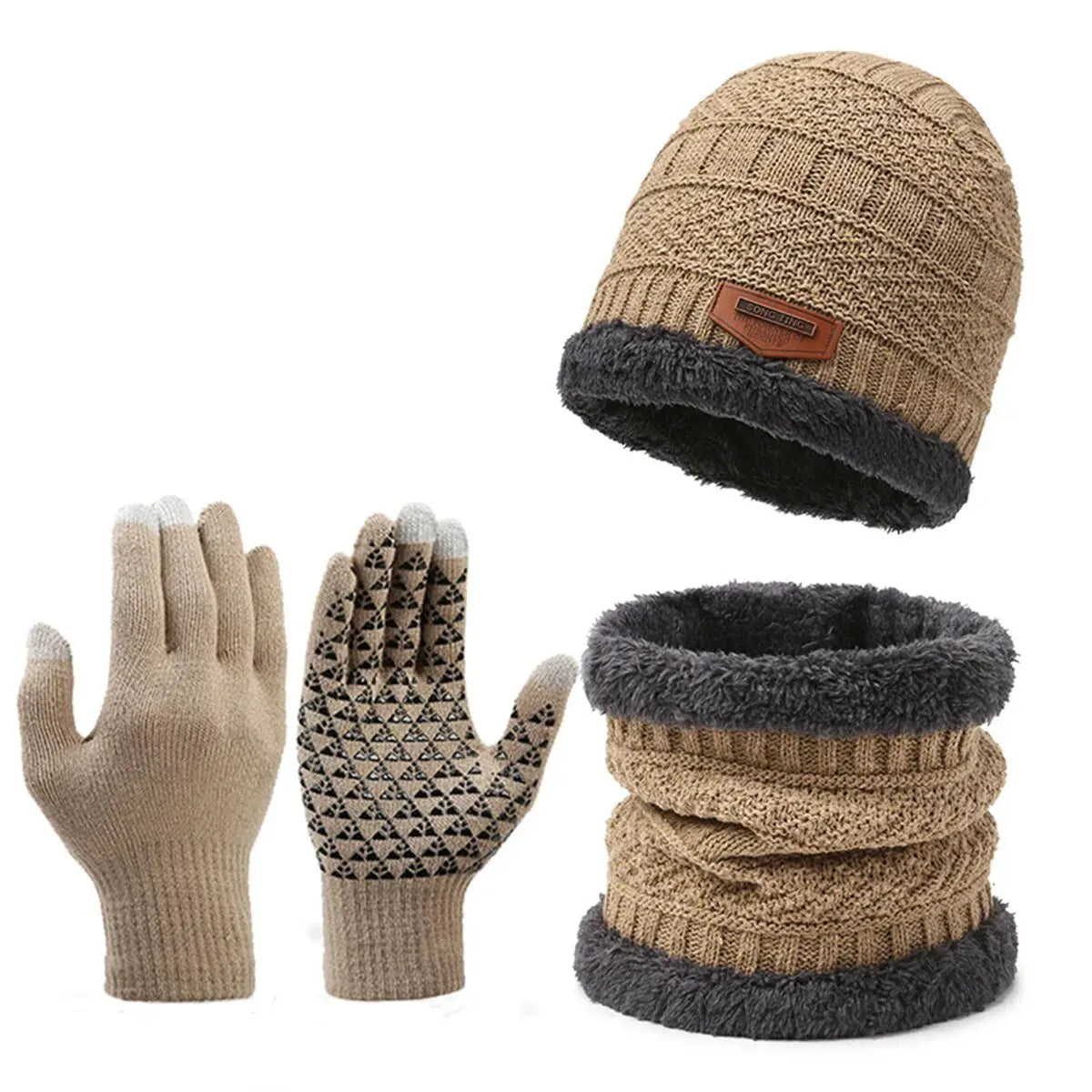 Windproof Hat, Scarf, Gloves