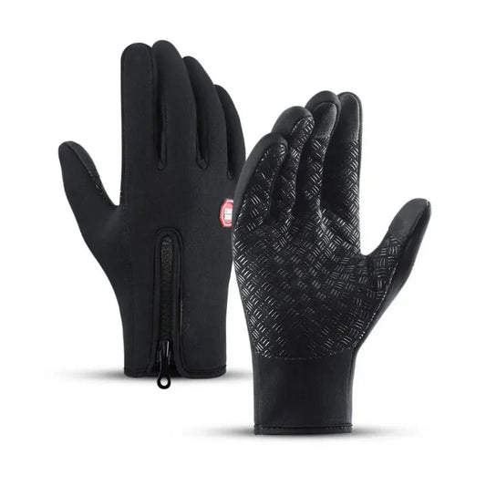 Guantes de moto de polar antideslizantes y resistentes al viento para invierno