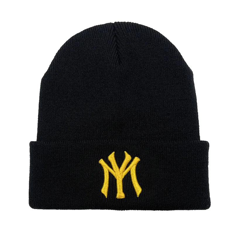 WY Letter Embroidery Beanie