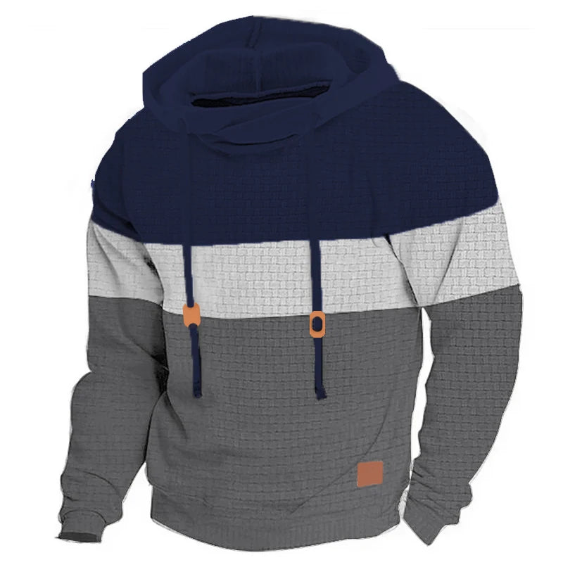 Sudadera con capucha de patchwork