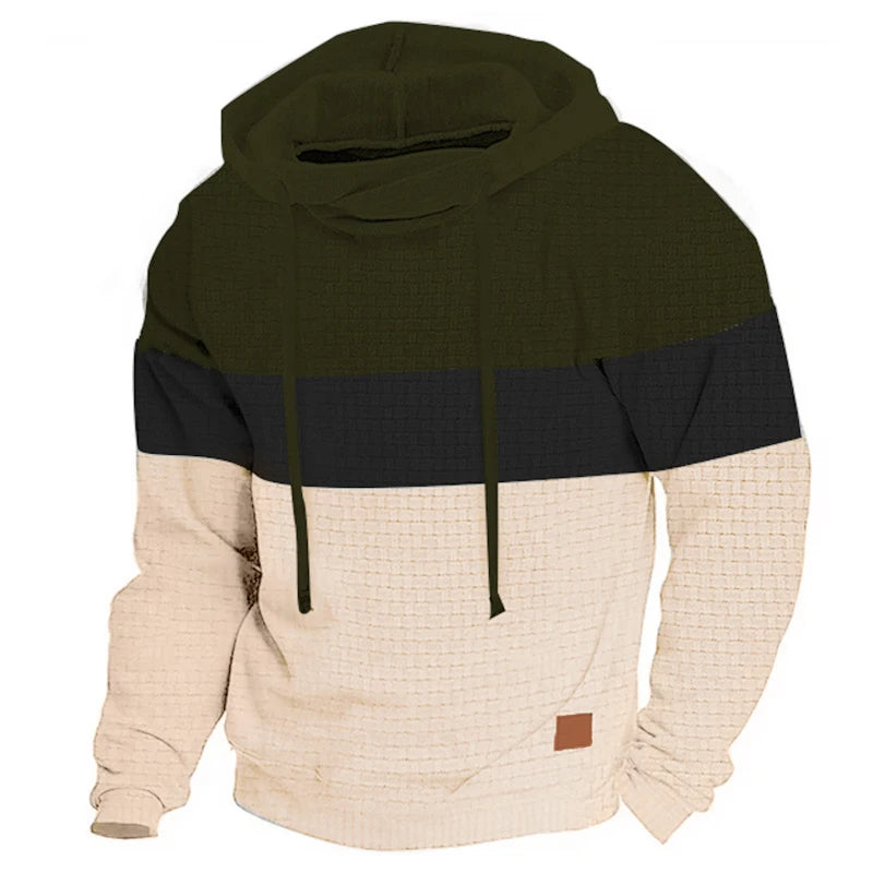 Sudadera con capucha de patchwork