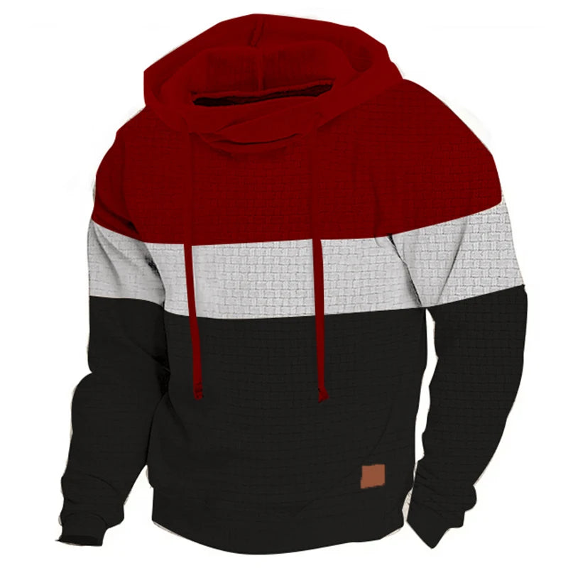 Sudadera con capucha de patchwork