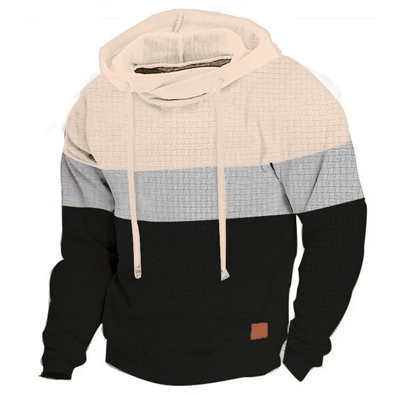 Sudadera con capucha de patchwork