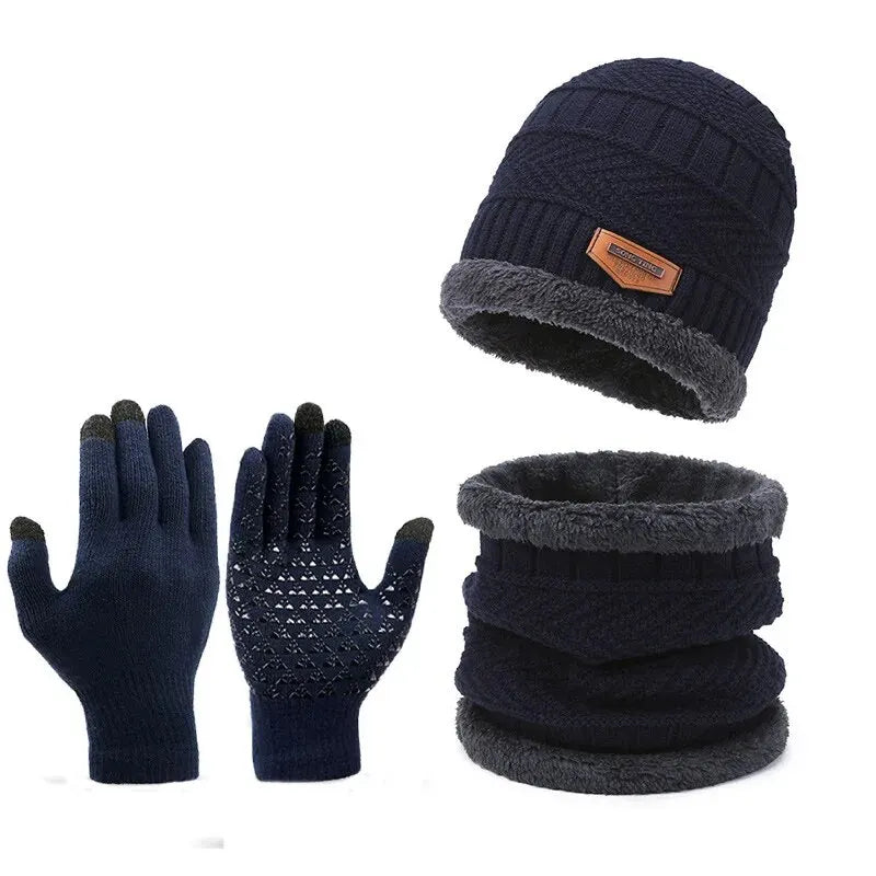 Windproof Hat, Scarf, Gloves