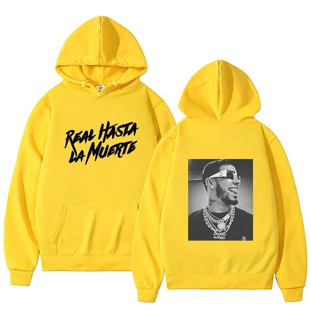 Anuel AA Real Hasta La Muerte Print Hoodies (Colorfull)