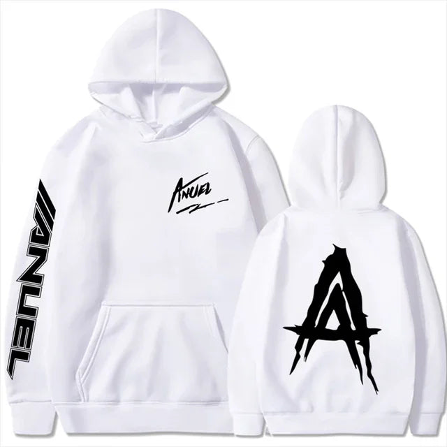 Anuel AA Real Hasta La Muerte Print Hoodies (BLK,GRY,WH)