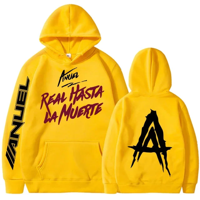 Anuel AA Real Hasta La Muerte Print Hoodies (Colorfull)